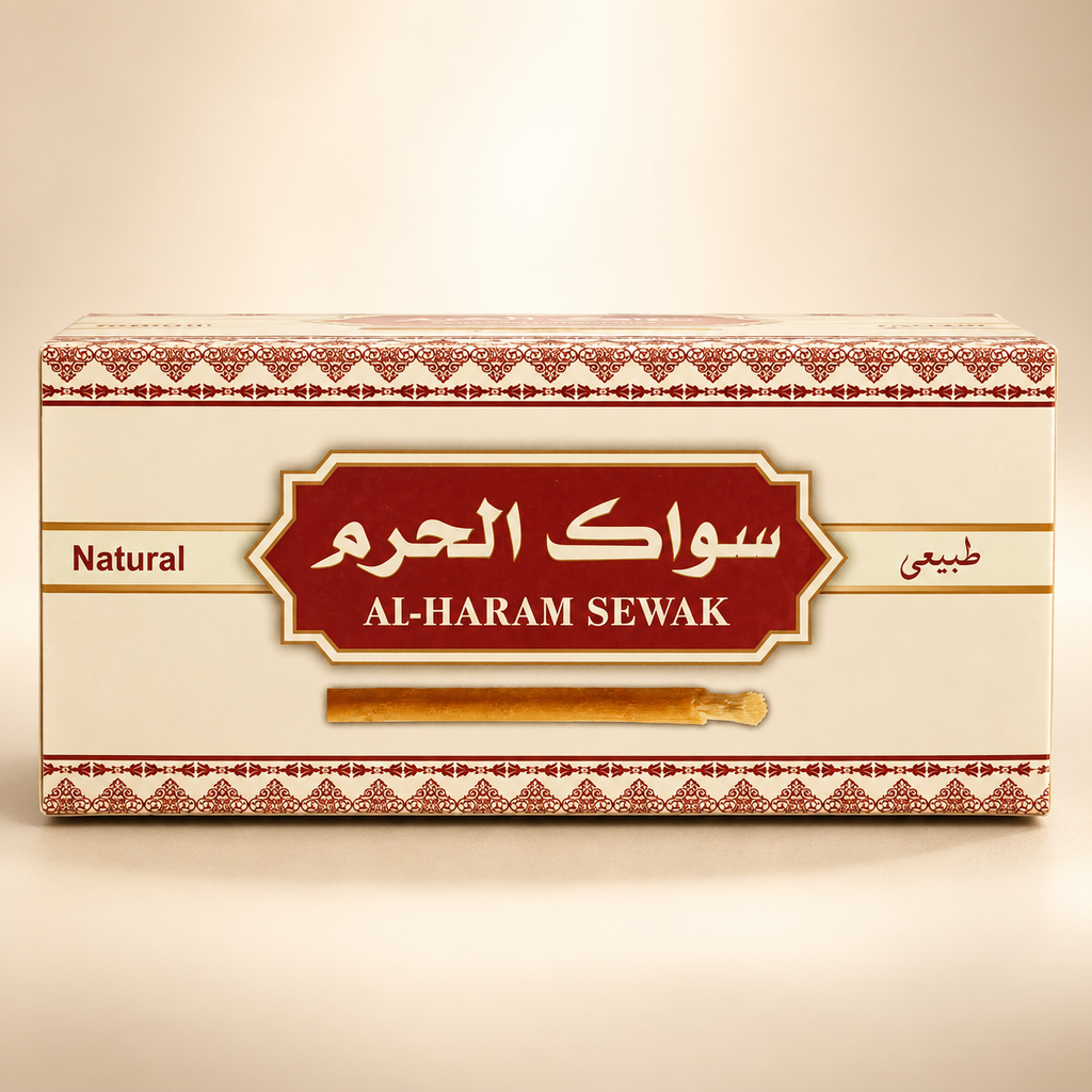 Al-Haram Sewak Natural Miswak 12 Piece Box front packaging studio shot