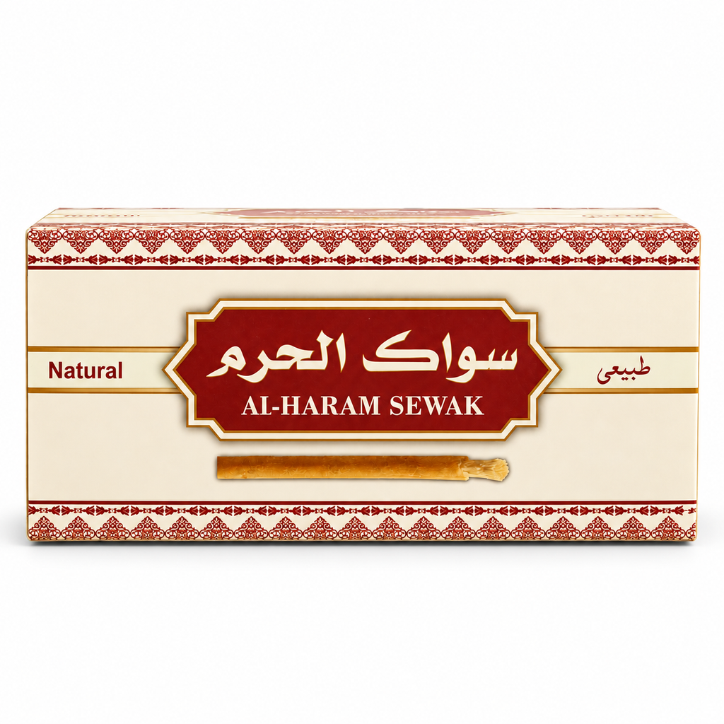 Al-Haram Sewak Natural Miswak 12 Piece Box front view on white background